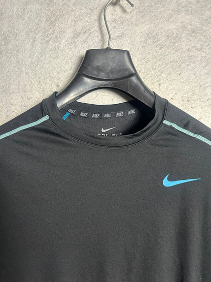 Nike Dri Fit Black Round Neck - Medium