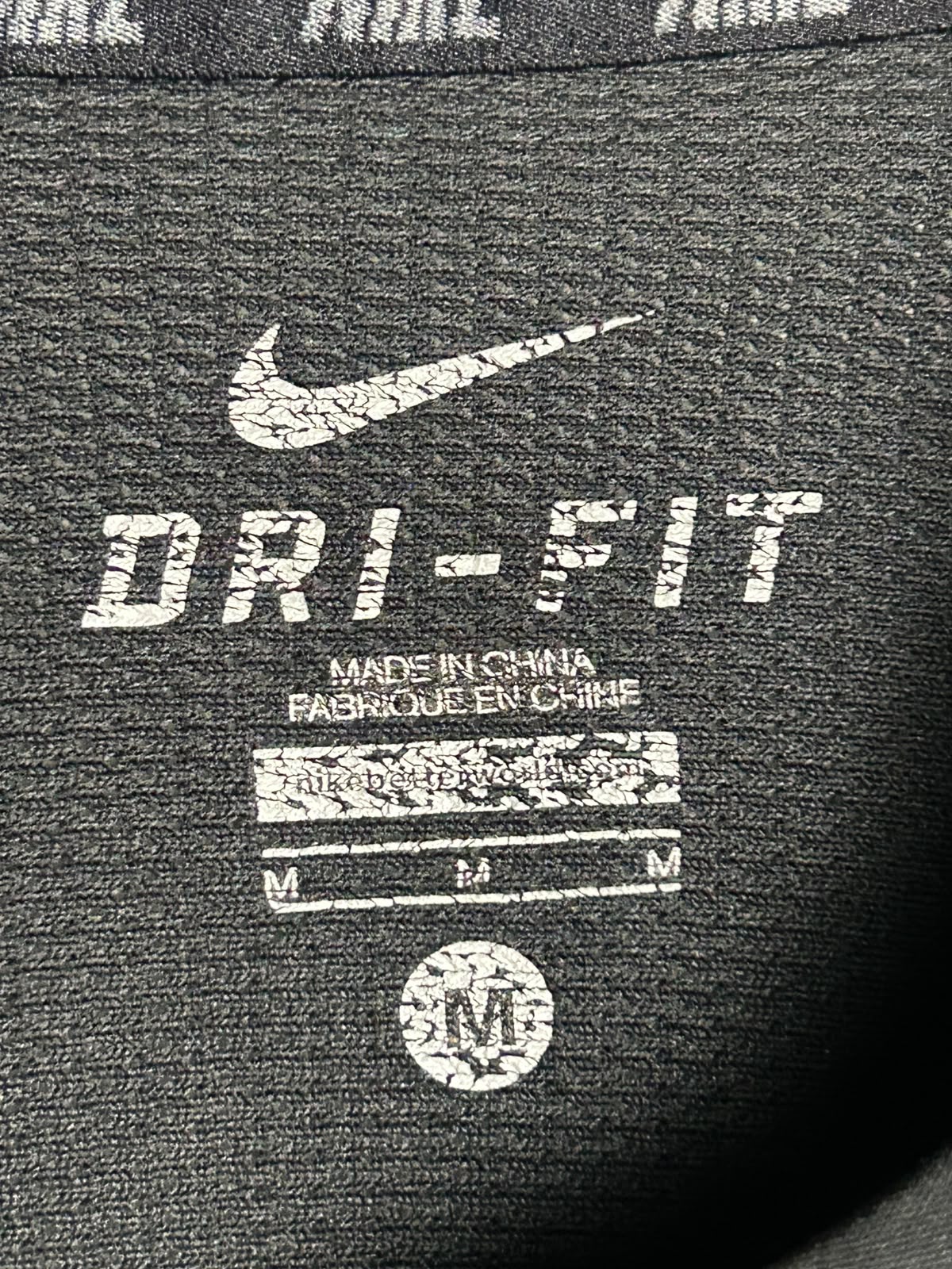Nike Dri Fit Black Round Neck - Medium
