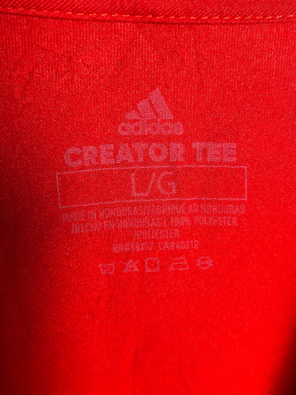 Adidas Big Logo Creater Tee Red Round Neck - Large