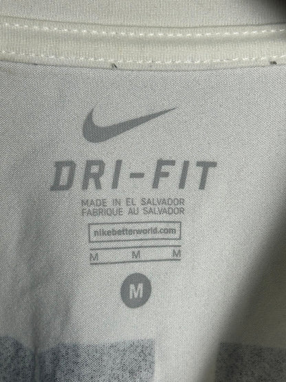 Nike Dri Fit White Round Neck - Medium