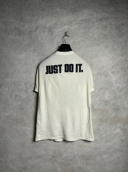 Nike Dri Fit White Round Neck - Medium