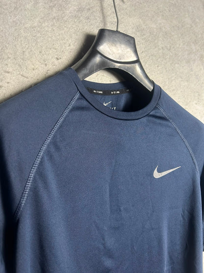Nike Dri Fit Blue Round Neck - Medium