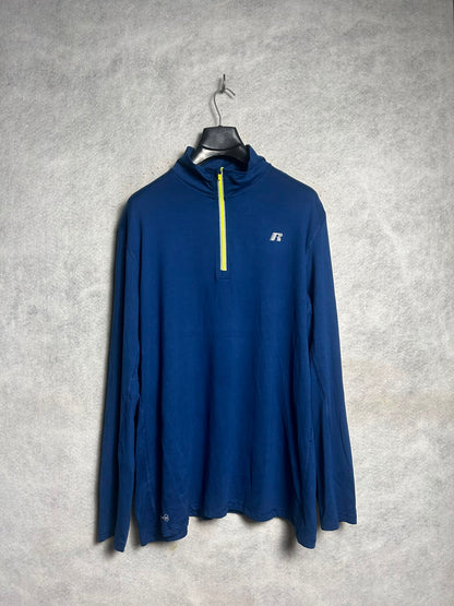 Russell Blue Full Sleeves Half Zip - XL