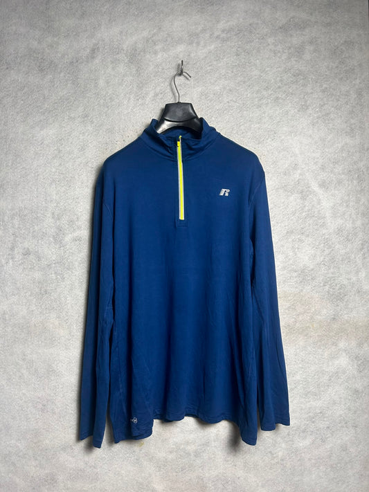 Russell Blue Full Sleeves Half Zip - XL