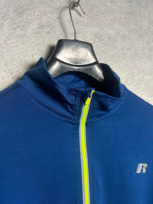 Russell Blue Full Sleeves Half Zip - XL