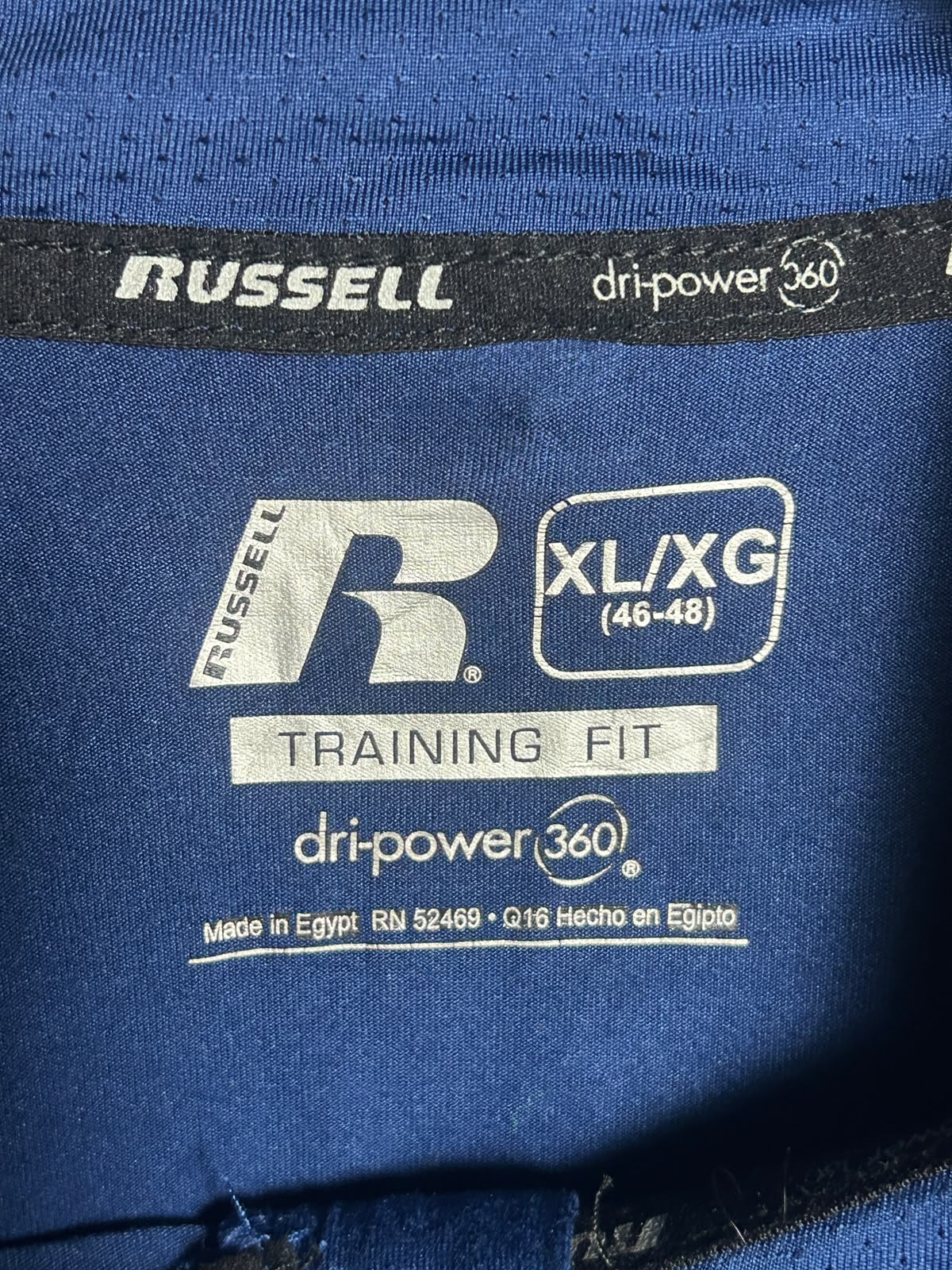 Russell Blue Full Sleeves Half Zip - XL