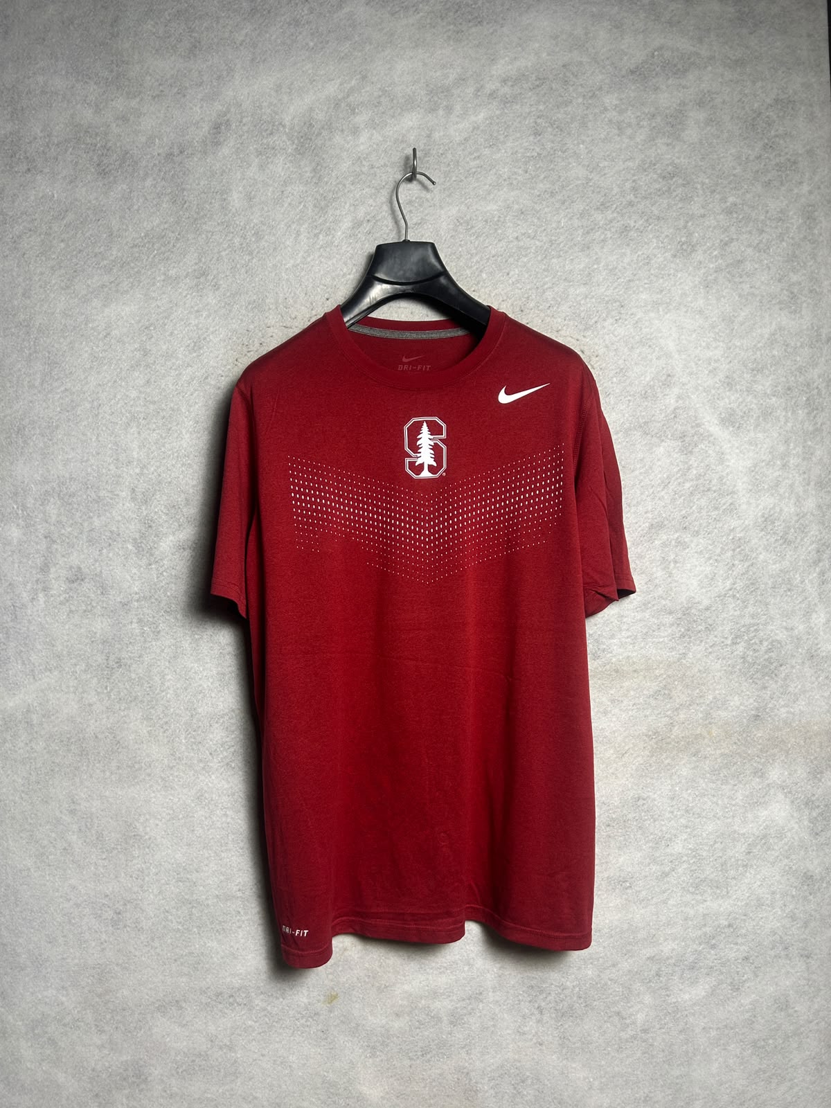 Nike Dri Fit Red Round Neck - Large