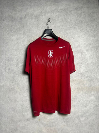 Nike Dri Fit Red Round Neck - Large
