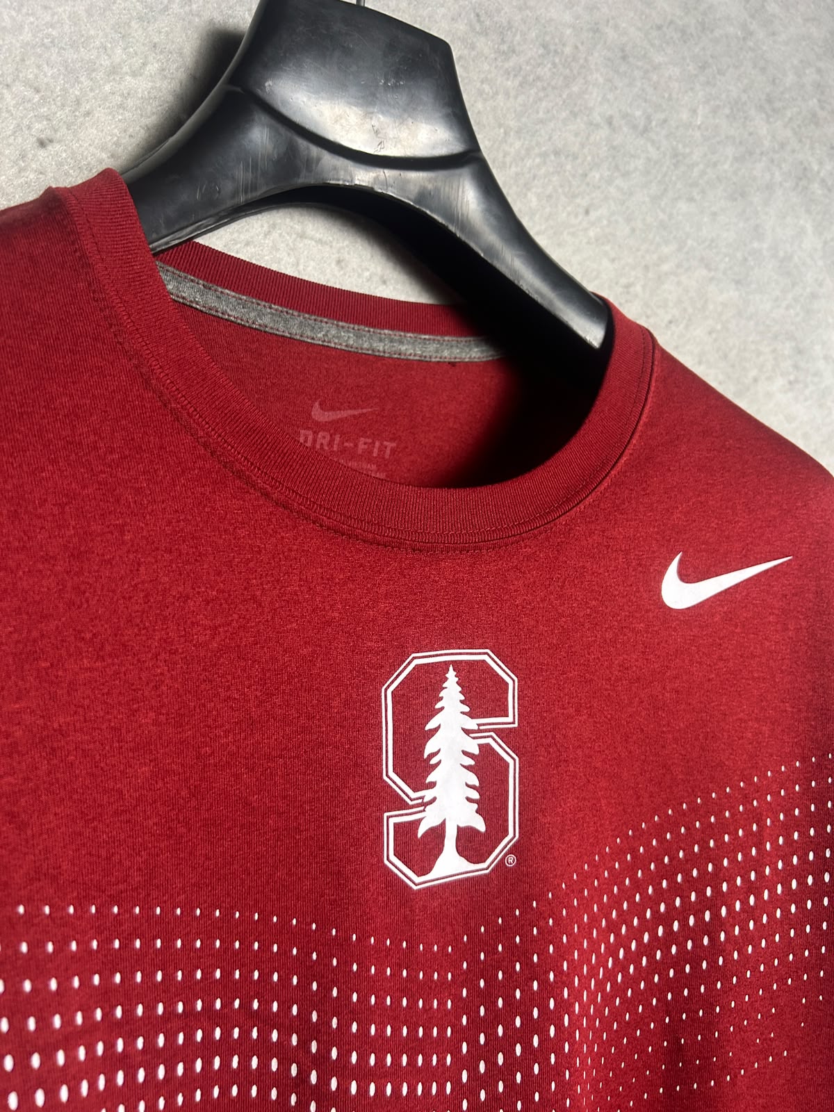 Nike Dri Fit Red Round Neck - Large