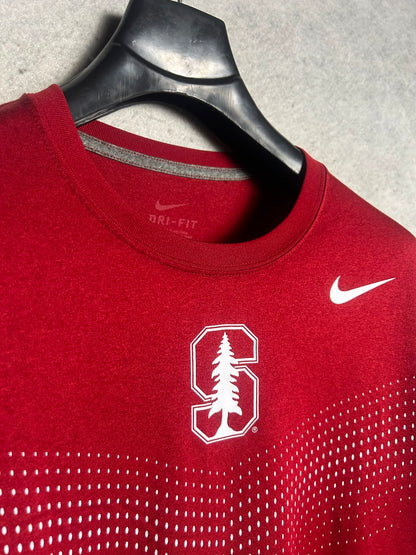 Nike Dri Fit Red Round Neck - Large