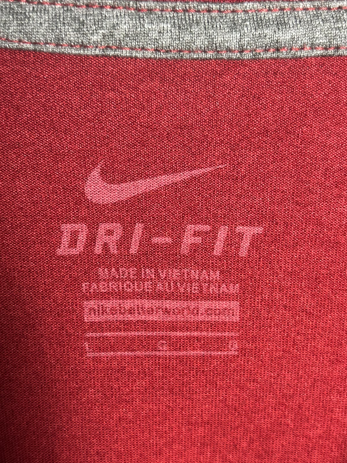 Nike Dri Fit Red Round Neck - Large