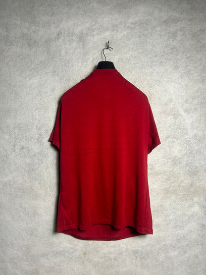 Nike Dri Fit Red Round Neck - Large