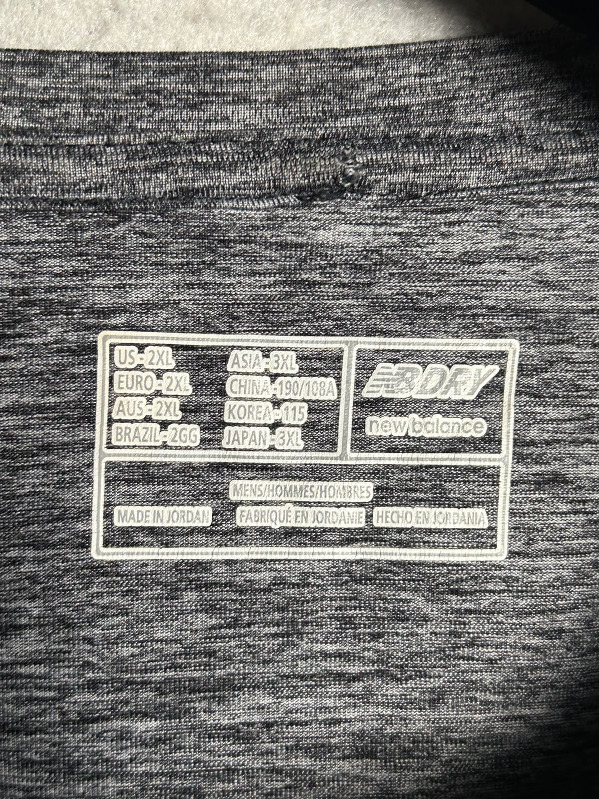 New Balance Dry Round Neck Grey - 2XL