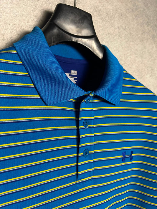 Under Armour Heat Gear Strips Printed Polo - Large