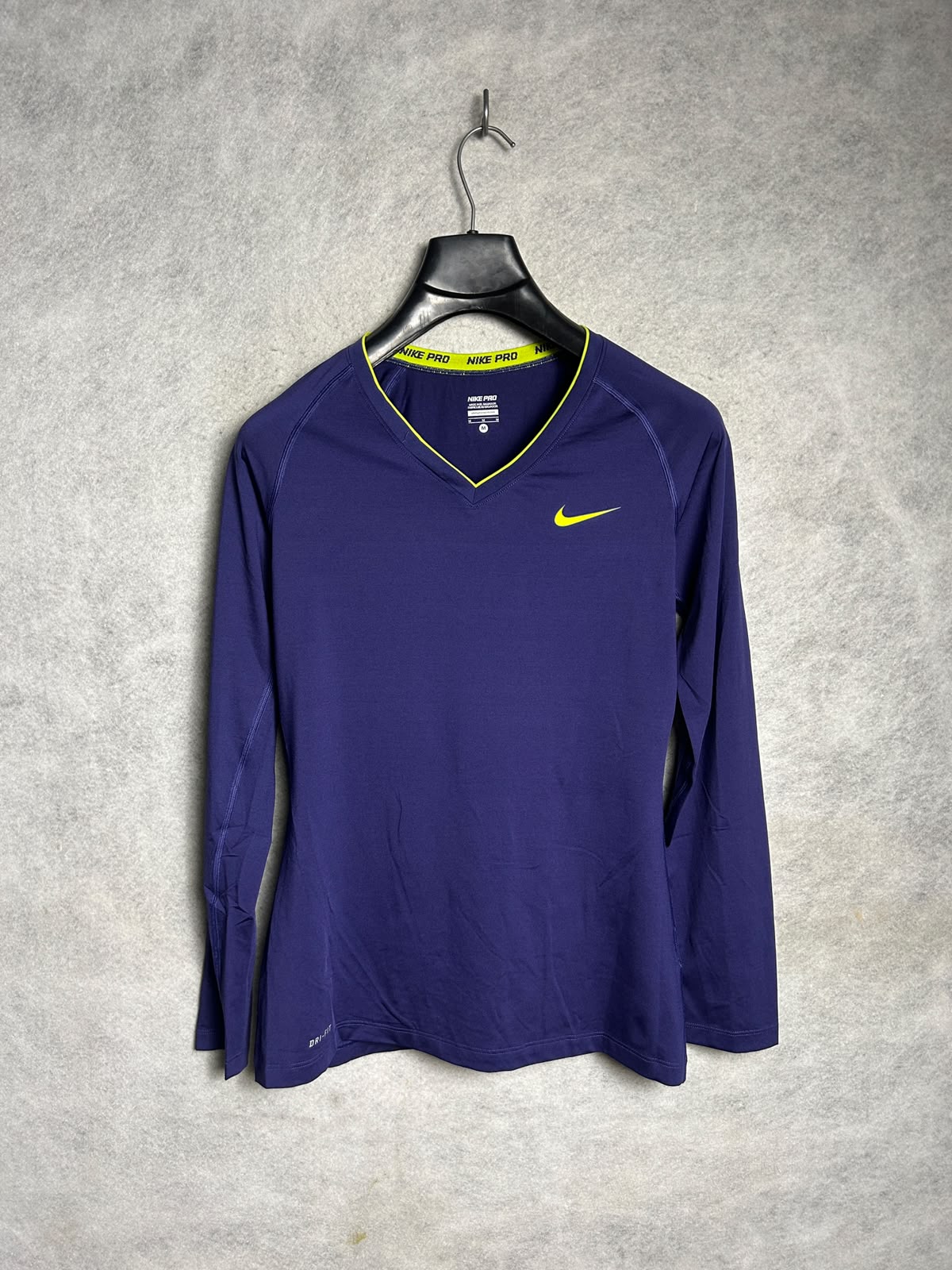 Nike Pro Blue Full Sleeves V Neck - Medium
