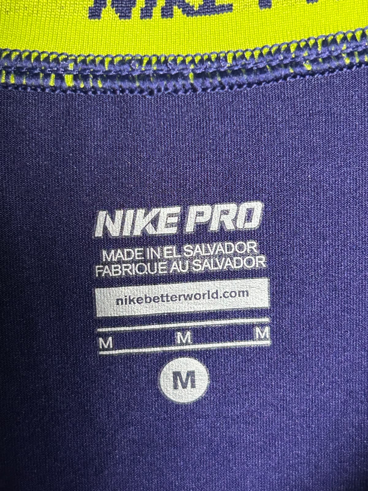 Nike Pro Blue Full Sleeves V Neck - Medium
