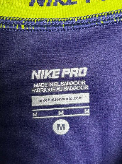 Nike Pro Blue Full Sleeves V Neck - Medium