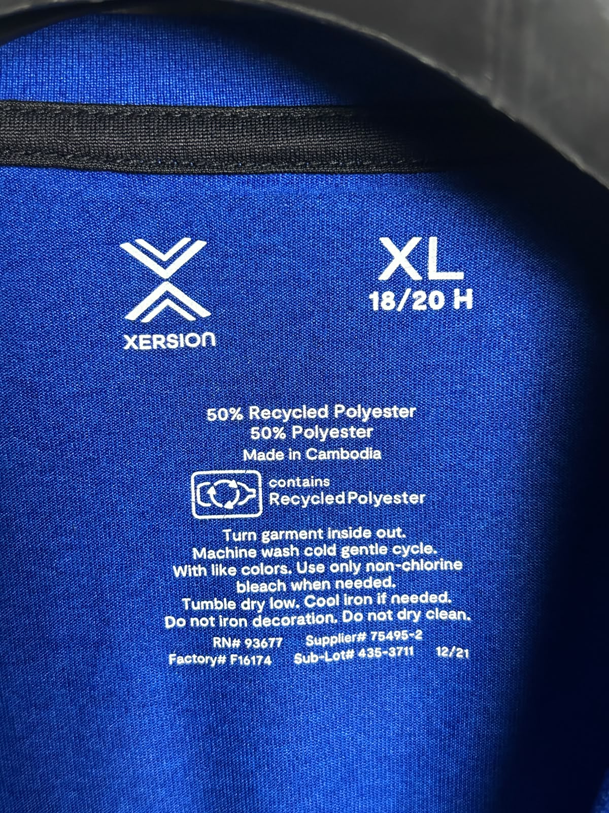 Xersion Big Logo Blue Round Neck - XL