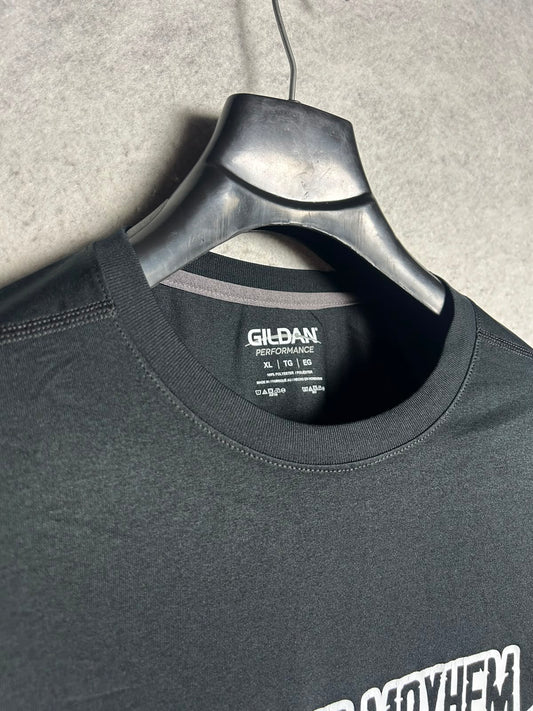 Gildan Big Logo Black Round Neck - XL