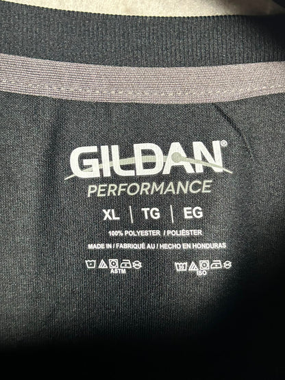 Gildan Big Logo Black Round Neck - XL