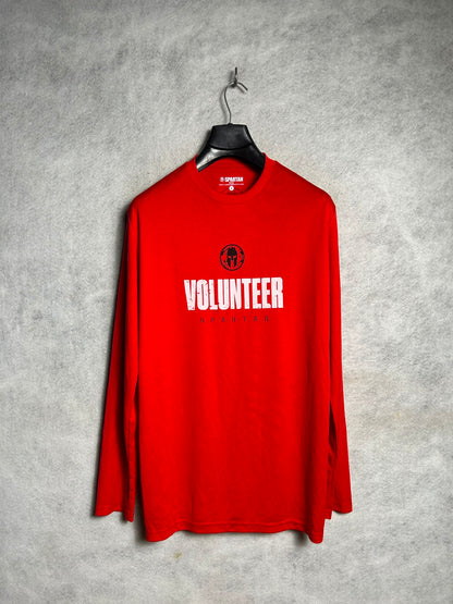 Spartan Big Logo Red Round Neck Full Sleeves - Large