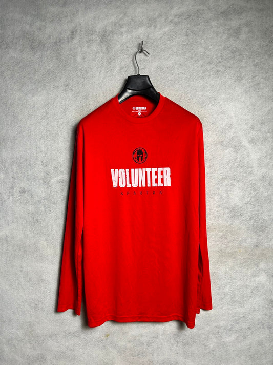 Spartan Big Logo Red Round Neck Full Sleeves - Large