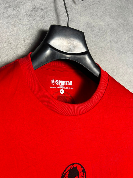 Spartan Big Logo Red Round Neck Full Sleeves - Large