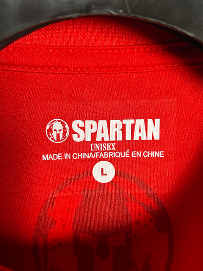 Spartan Big Logo Red Round Neck Full Sleeves - Large