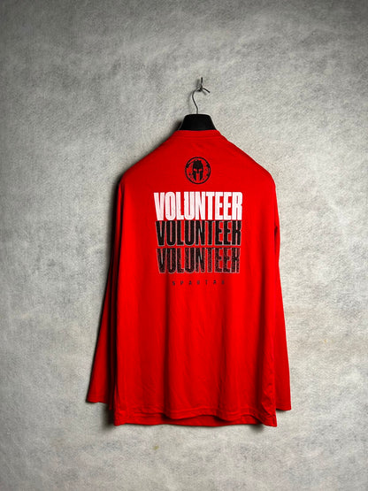 Spartan Big Logo Red Round Neck Full Sleeves - Large