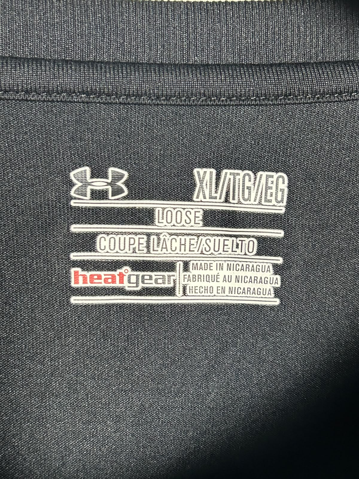 Under Armour Heat Gear Black Round Neck - XL