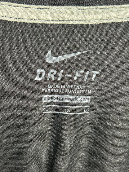 Nike Dri Fit Big Logo Black Round Neck - XL