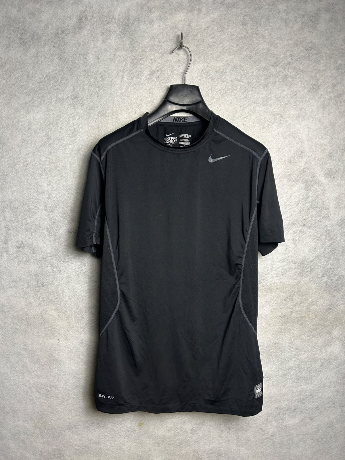 Nike Combat Pro Dri Fit Black Round Neck - Large