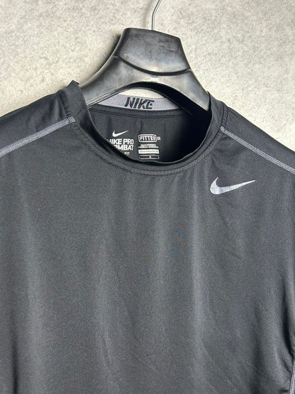Nike Combat Pro Dri Fit Black Round Neck - Large