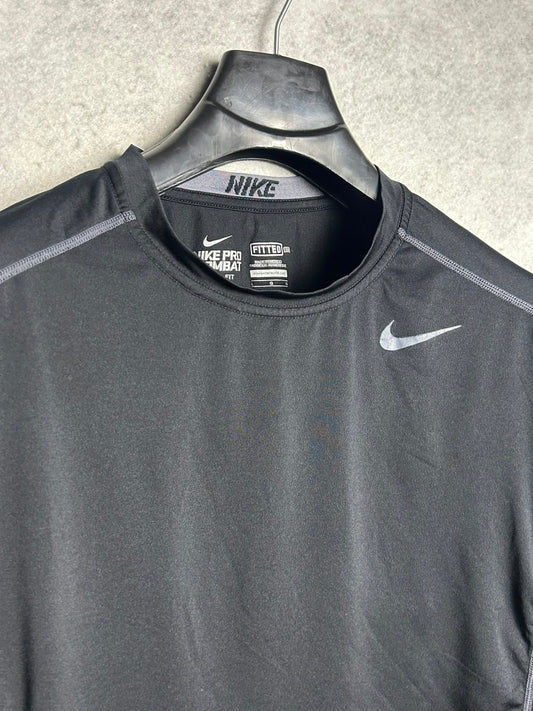 Nike Combat Pro Dri Fit Black Round Neck - Large