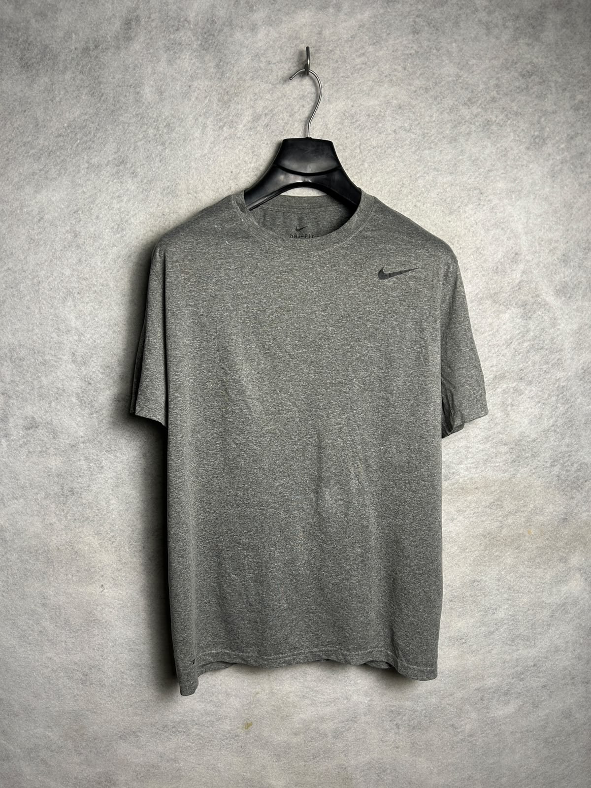Nike Dri Fit Grey Round Neck - Large