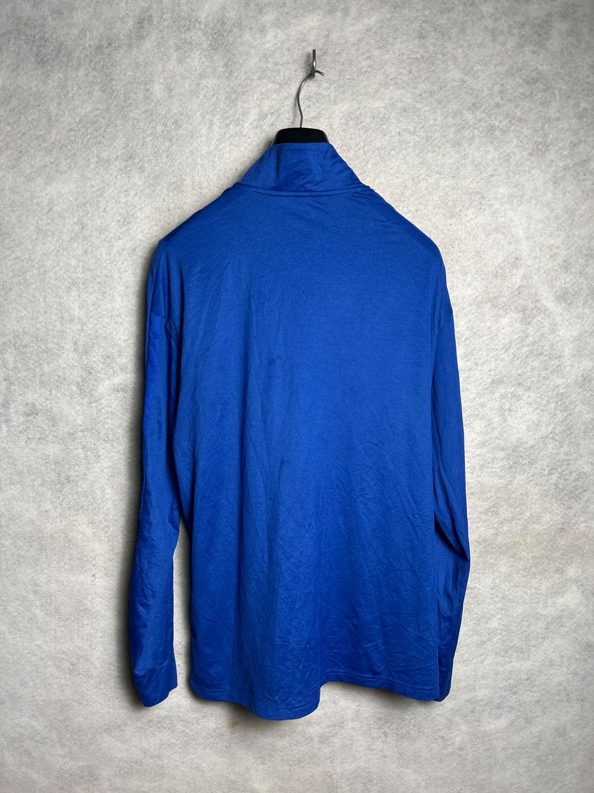 Nike Dri Fit Blue Half Zip Full Sleeves - Large