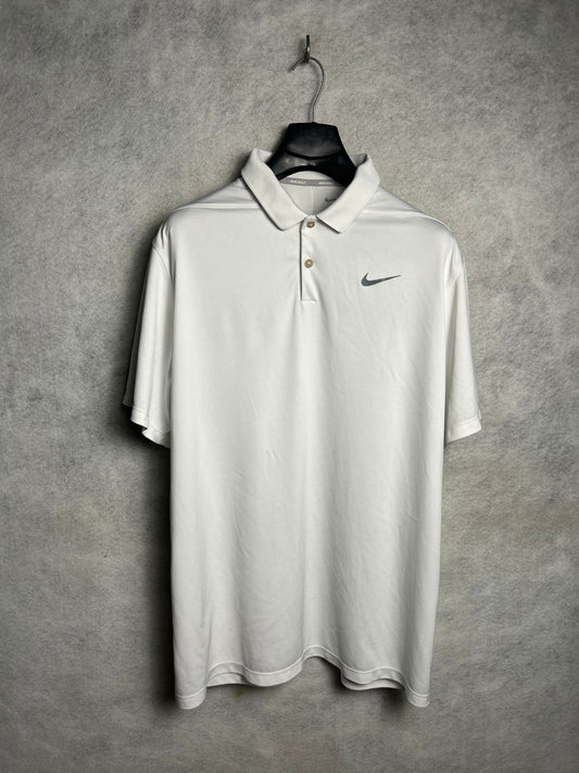 Nike Golf Dri Fit White Polo - XL
