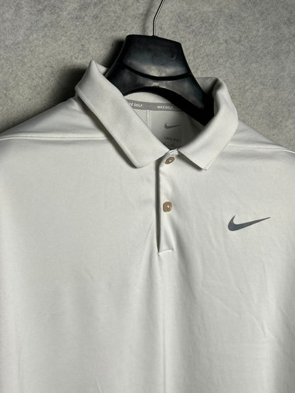 Nike Golf Dri Fit White Polo - XL