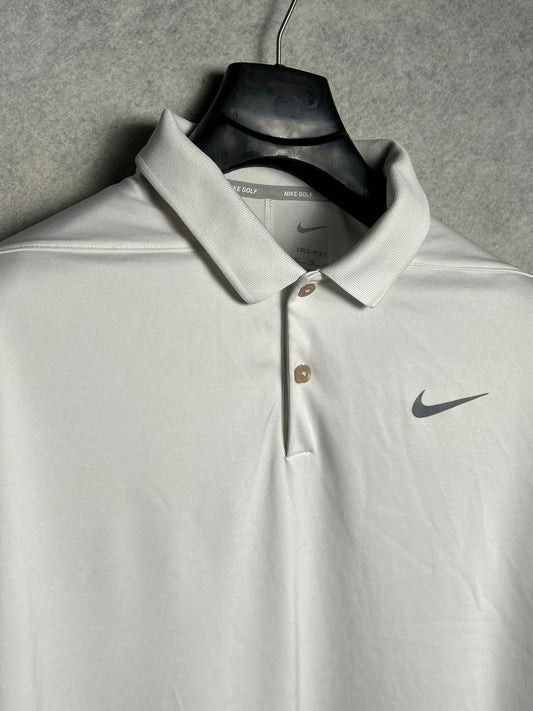 Nike Golf Dri Fit White Polo - XL