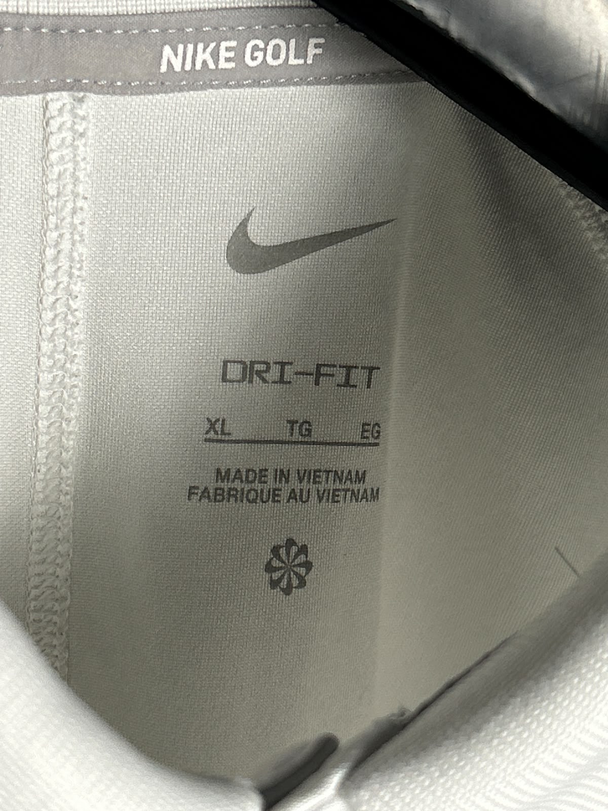 Nike Golf Dri Fit White Polo - XL