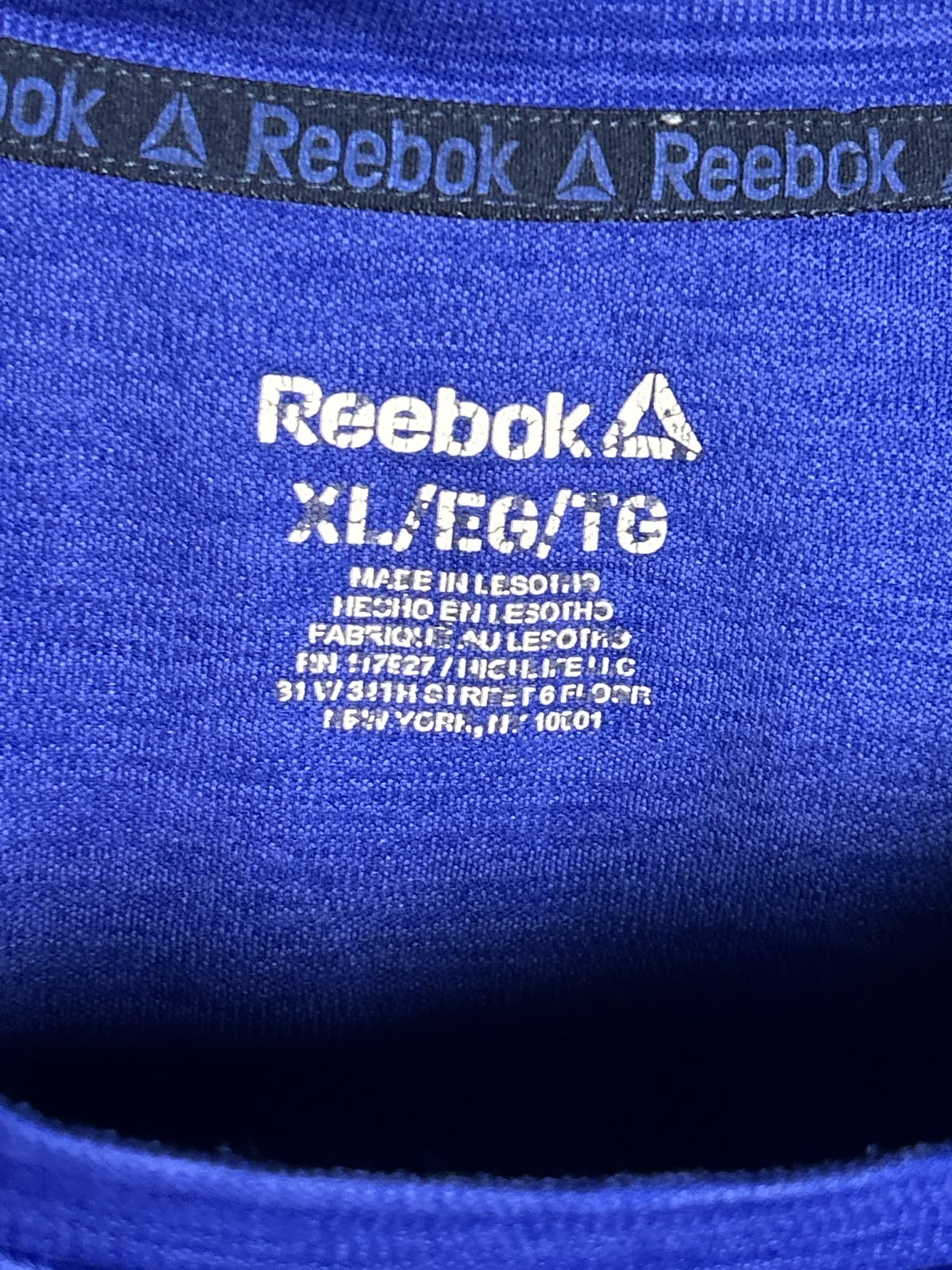 Reebok Blue Round Neck - XL