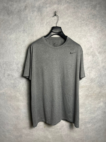 Nike Dri Fit Grey Round Neck - Medium
