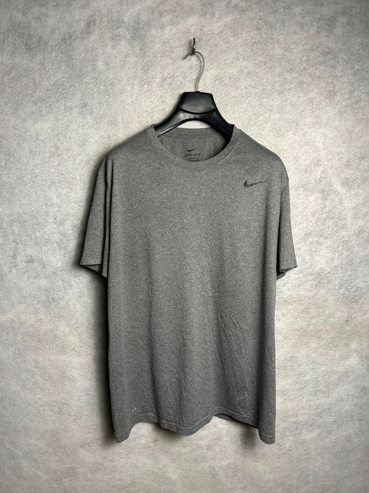Nike Dri Fit Grey Round Neck - Medium