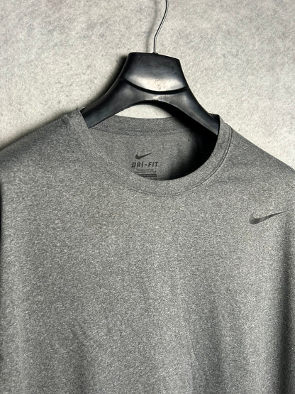 Nike Dri Fit Grey Round Neck - Medium
