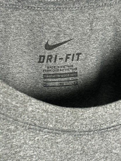 Nike Dri Fit Grey Round Neck - Medium