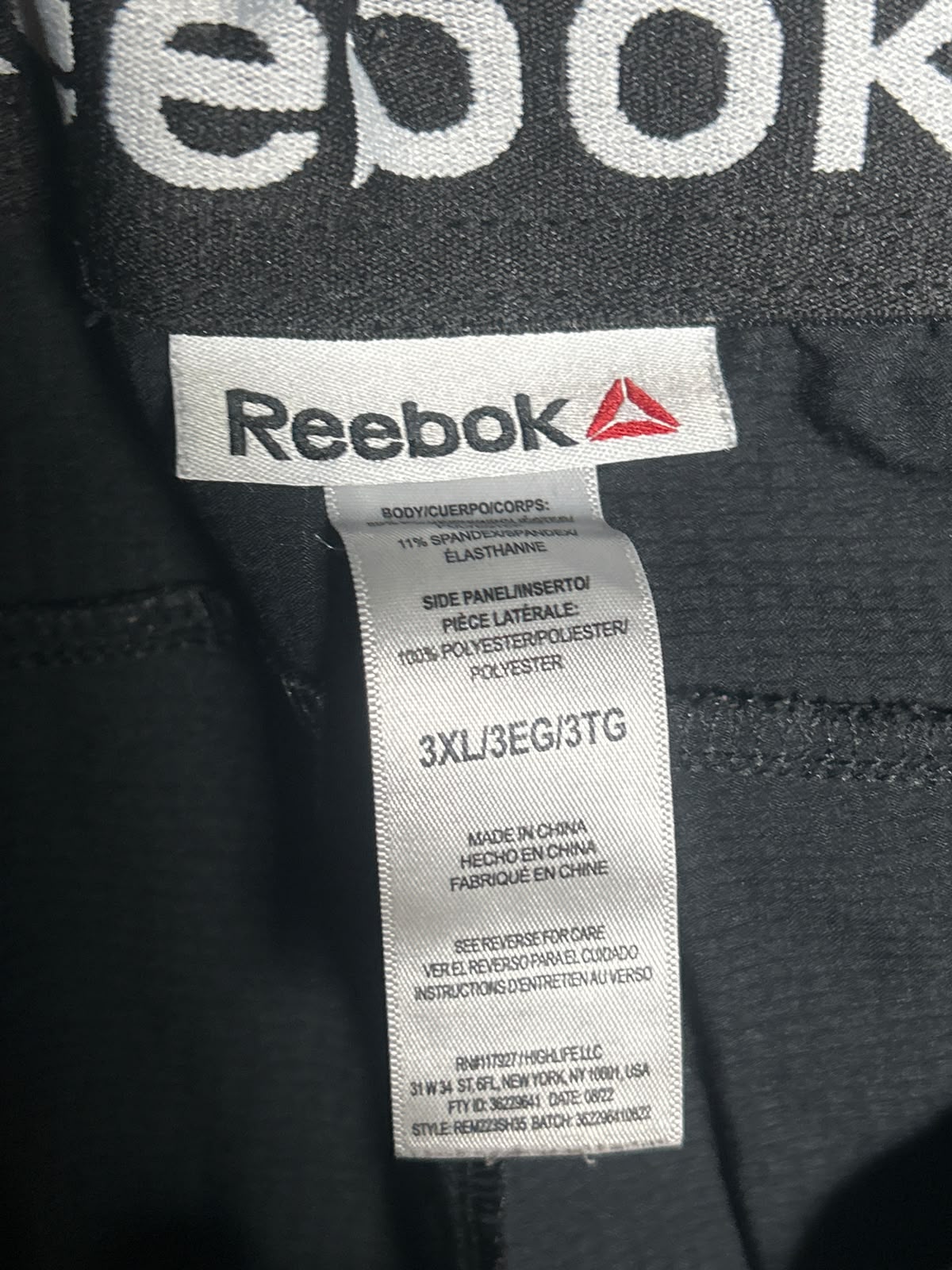 Reebok Black - 3XL