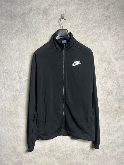 Nike Black Full Sleeves Zip Upper - Large