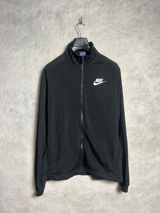Nike Black Full Sleeves Zip Upper - Large