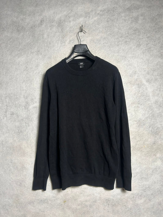 H & M Black Round Neck Full Sleeves - Medium