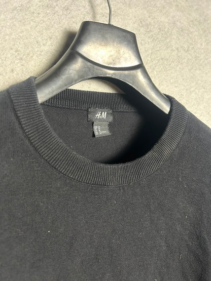 H & M Black Round Neck Full Sleeves - Medium